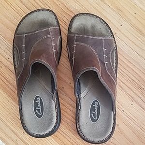 Men's Clarks Brown Leather Sandals